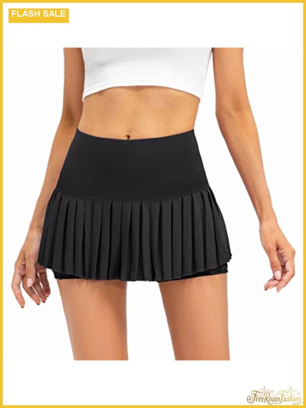 Pleated Tennis Skirt with Shorts High Waisted Mini Skort